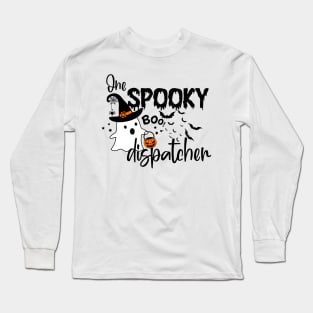 Spooky Dispatcher Halloween Thin Gold Line Long Sleeve T-Shirt